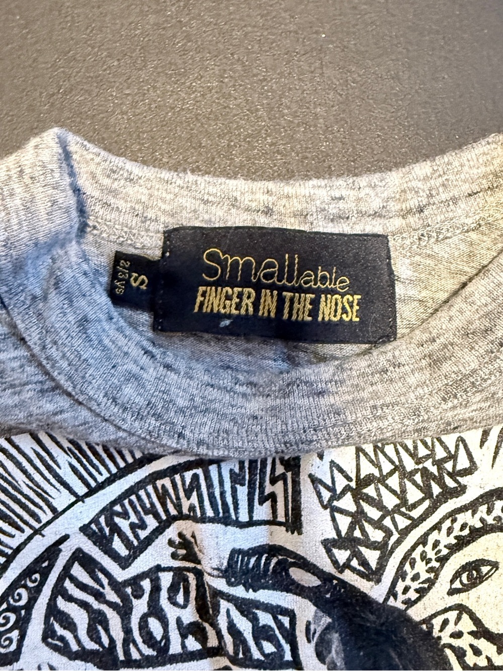 Finger In The Nose Grey Long-Sleeve Graphic Tee - Picture 2 of 4